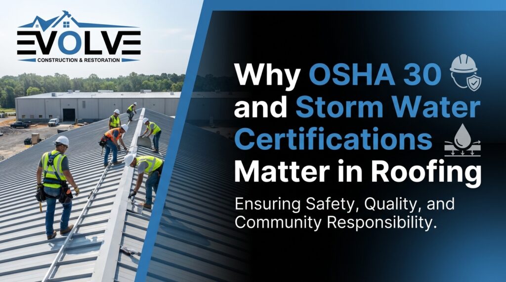 Why OSHA 30 and Storm Water Certifications Matter in Roofing