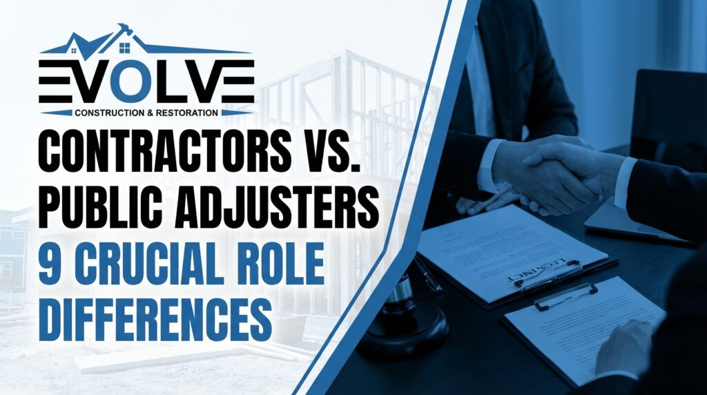 Contractors vs. Public Adjusters: 9 Crucial Role Differences