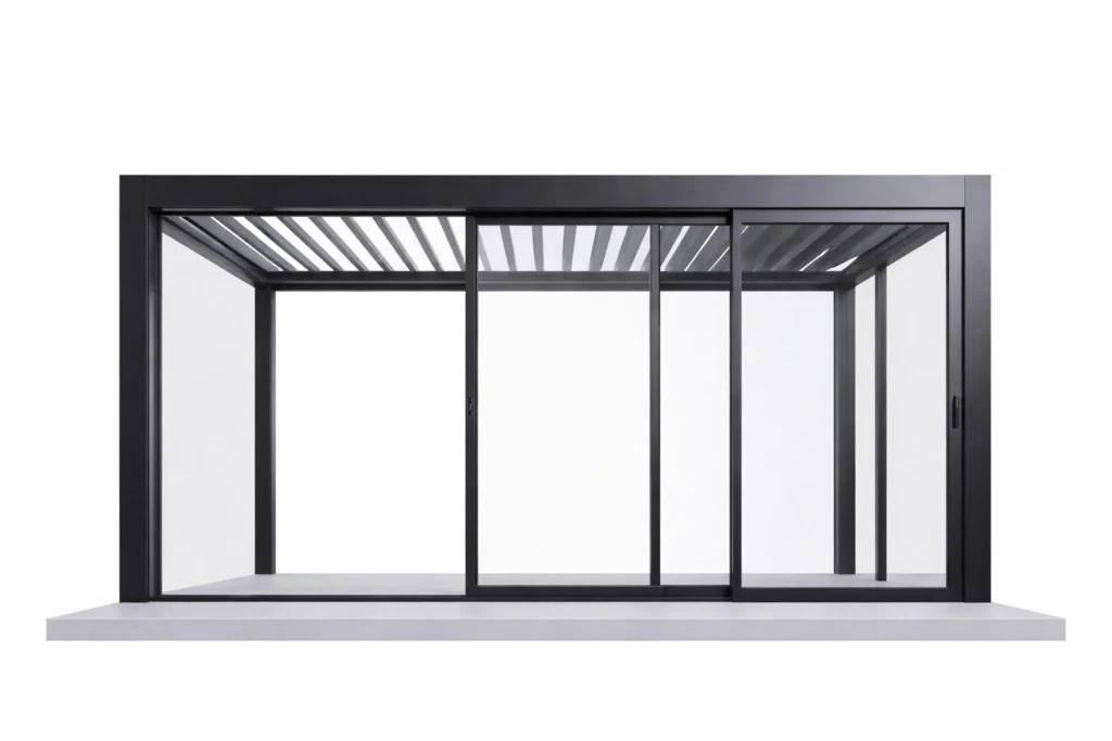 AERO Slide sliding glass wall system with double-pane insulated glass for seamless indoor-outdoor living